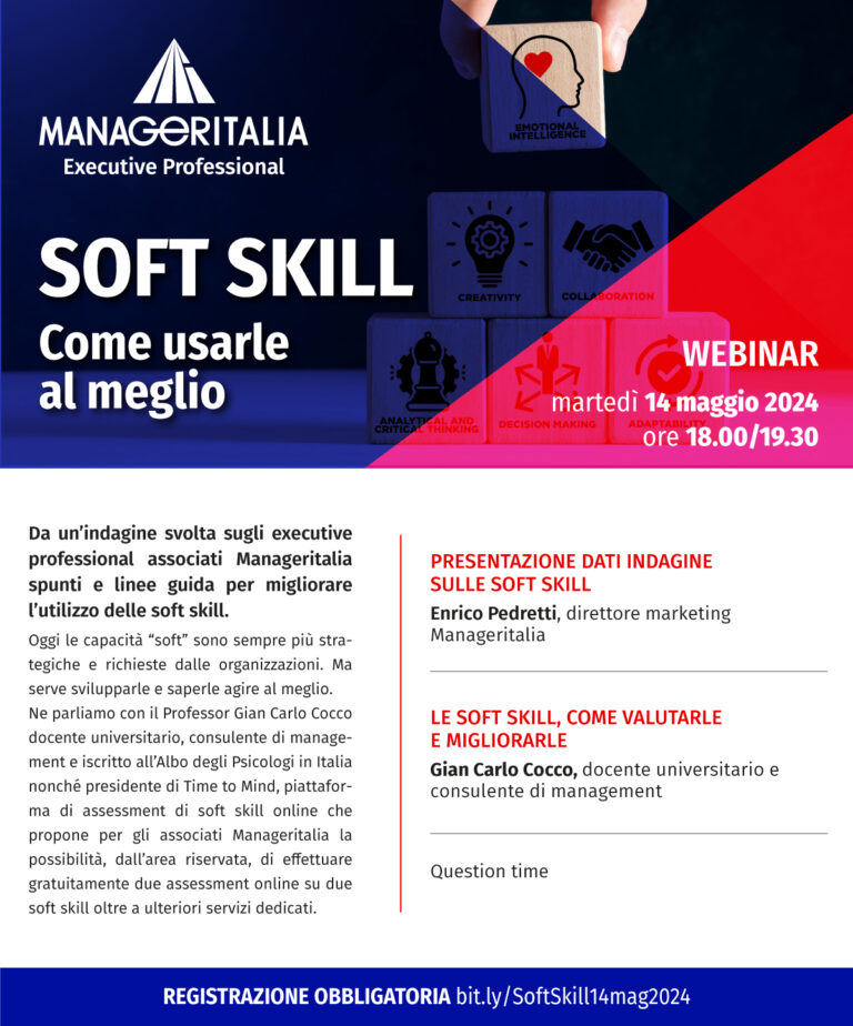 Locandina formazione SOFT SKILL Executive Professional Manageritalia