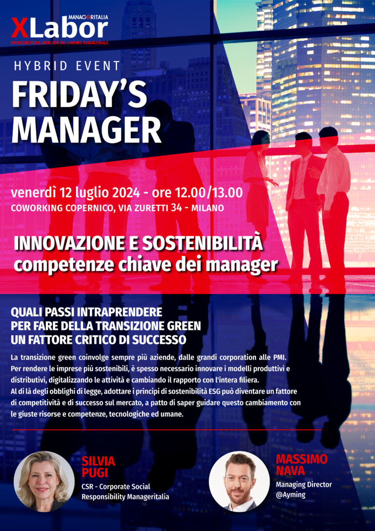 Locandina Friday's Manager XLabor 12 luglio 2024