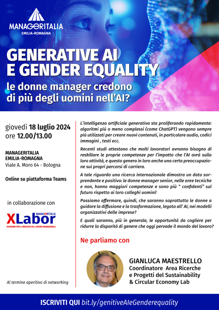 Locandina Generative AI e Gender Equality