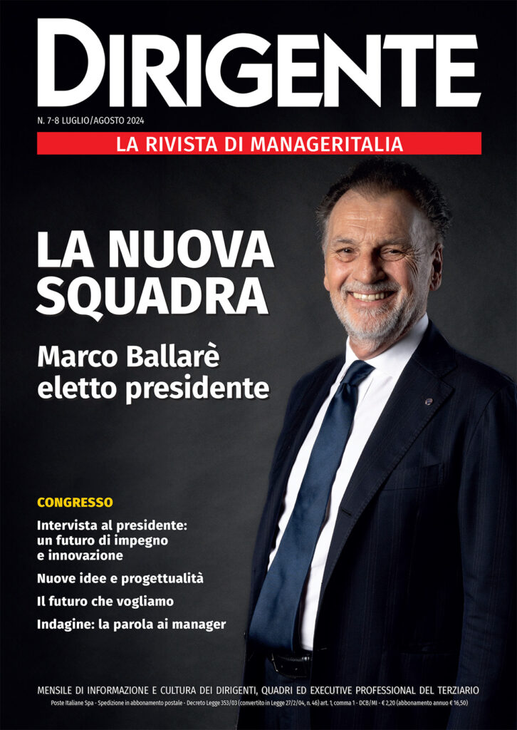 Copertina Dirigente 7-8-2024, la rivista di Manageritalia