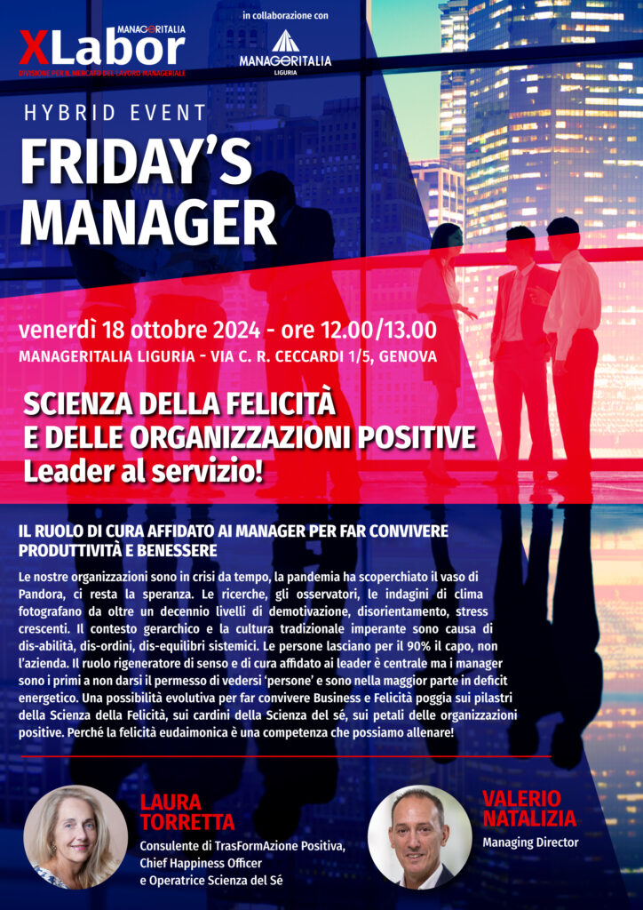 Locandina Friday's-Manager 18 ott 2024