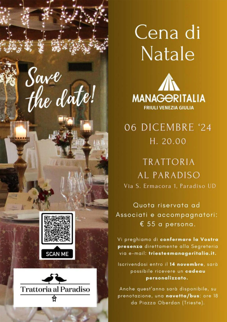 locandina cena Natale Manageritalia Friuli Venezia Giulia