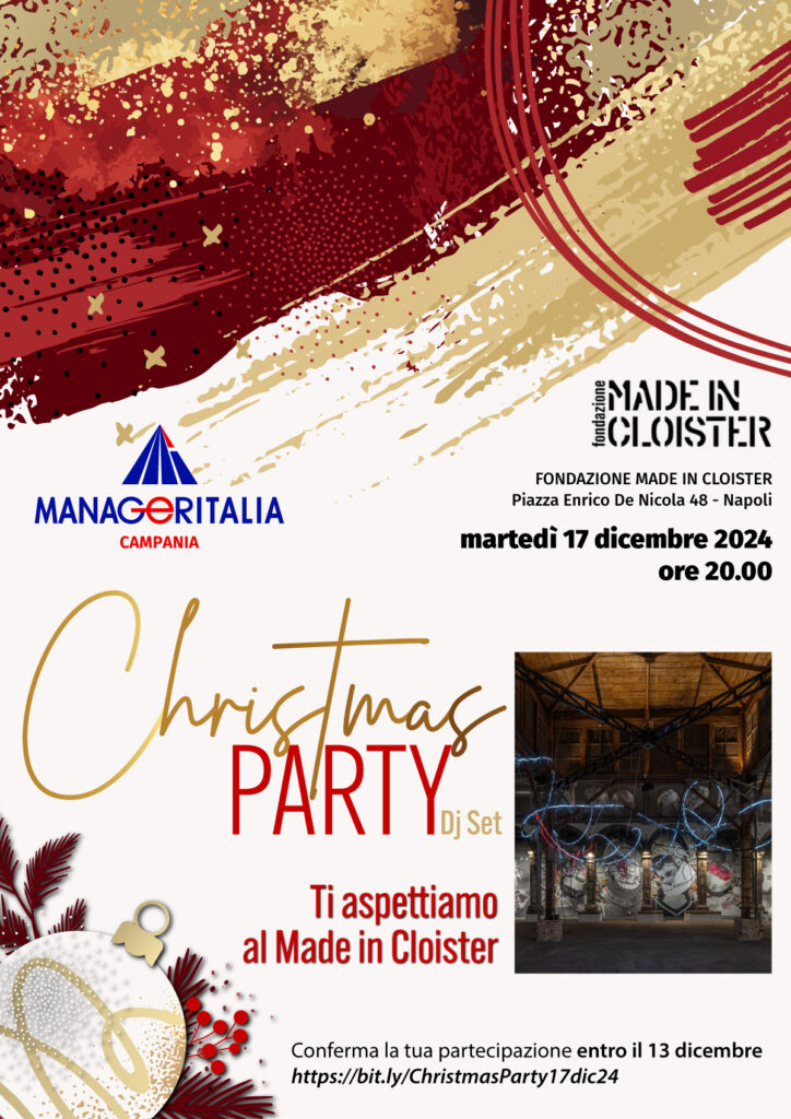 Locandina evento Natale 2024 Manageritalia Campania