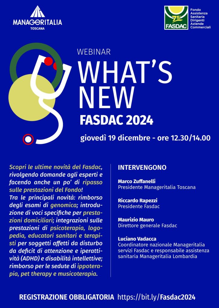 Locandina evento Fasdac Manageritalia Toscana